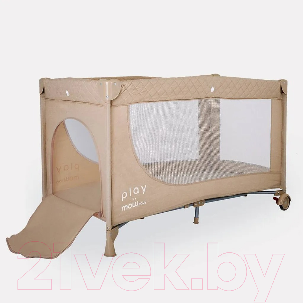 Кровать-манеж MOWbaby Play / RP125 (бежевый) — фото 2