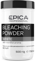 Порошок для осветления волос Epica Professional Bleaching Powder Белый (500г) - 
