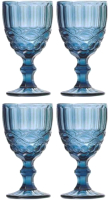 Набор бокалов South Glass Флора 198 мл / SR01715SC-1INBLUE (синий, 4шт) - 