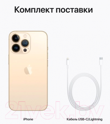 Смартфон Apple iPhone 13 Pro 128GB / MLW33 (золотой)