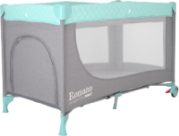 Кровать-манеж Rant Romano / RP100 (серый/зеленый) - 