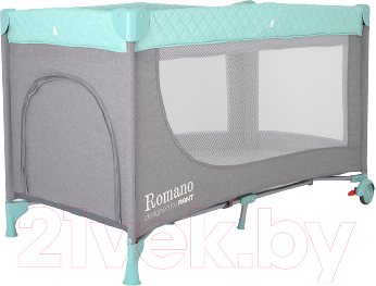 Кровать-манеж Rant Romano / RP100 (серый/зеленый)