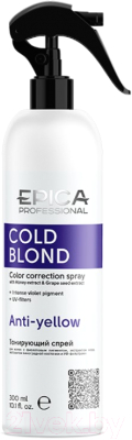 Тонирующий спрей для волос Epica Professional Cold Blond для нейтрализации теплого оттенка  (300мл)