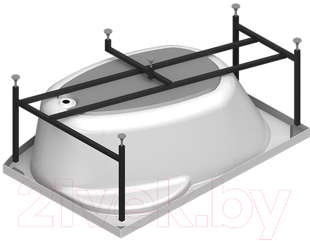 Ванна акриловая Vannesa Монти 150x105 L / 2-01-0-1-1-213