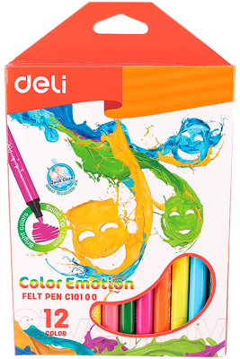 Фломастеры Deli Color Emotion C10100 (12цв)
