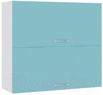 Шкаф навесной для кухни Кортекс-мебель Корнелия Мара ВШ80-2г (голубой)