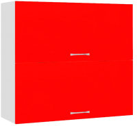Шкаф навесной для кухни Кортекс-мебель Корнелия Мара ВШ80-2г (красный) - 