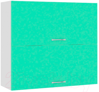 Шкаф навесной для кухни Кортекс-мебель Корнелия Мара ВШ80-2г (салатовый)