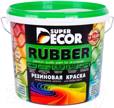 Краска Super Decor Резиновая №05 Алые паруса (12кг)