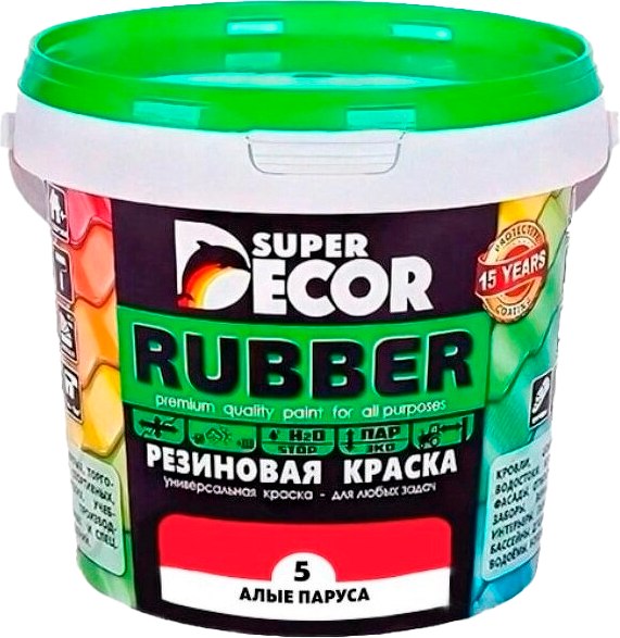 Краска Super Decor Резиновая №05 Алые паруса