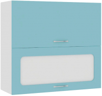 Шкаф навесной для кухни Кортекс-мебель Корнелия Мара ВШ80-2г1ст (голубой) - 