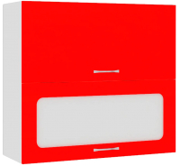 Шкаф навесной для кухни Кортекс-мебель Корнелия Мара ВШ80-2г1ст (красный) - 