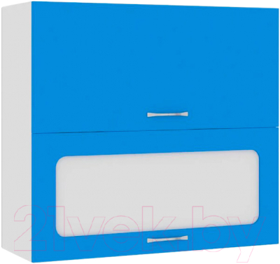 Шкаф навесной для кухни Кортекс-мебель Корнелия Мара ВШ80-2г1ст (синий)