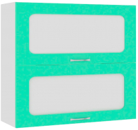 Шкаф навесной для кухни Кортекс-мебель Корнелия Мара ВШ80-2г2ст (салатовый) - 