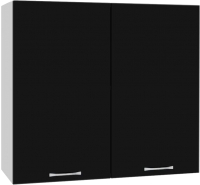 Шкаф навесной для кухни Кортекс-мебель Корнелия Мара ВШ80с (черный) - 