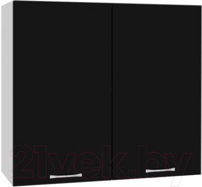 Шкаф навесной для кухни Кортекс-мебель Корнелия Мара ВШ80с (черный)