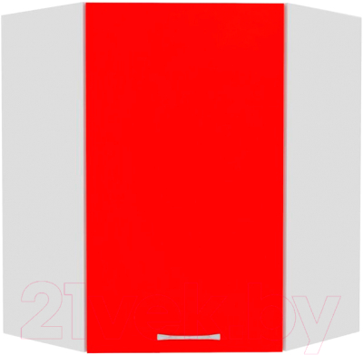 Шкаф навесной для кухни Кортекс-мебель Корнелия Мара ВШУ угловой (красный)