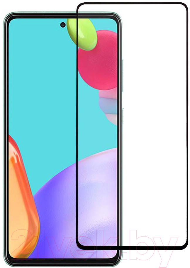 Защитное стекло для телефона Case Full Glue для Galaxy A52 (черный глянец) — фото 1
