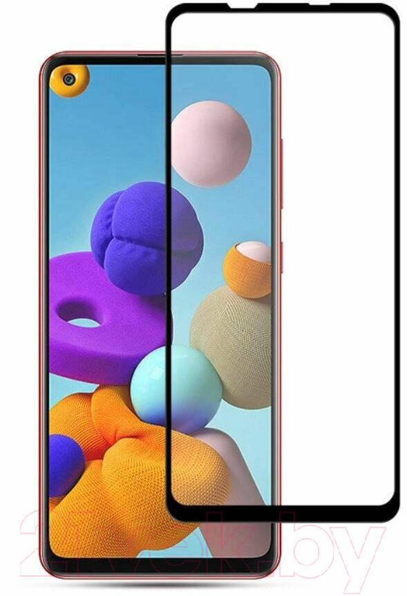 Защитное стекло для телефона Case Full Glue для Galaxy A21s (черный) — фото 1