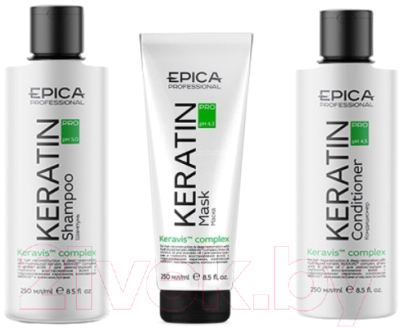 Набор косметики для волос Epica Professional Keratin Pro Шампунь+Кондиционер+Маска  (250мл+250мл+250мл)