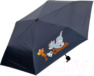 Зонт складной Miniso Tom & Jerry I Love Cheese Collection / 3783 (черный)