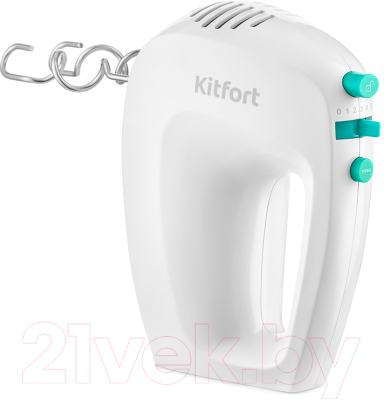 Миксер ручной Kitfort KT-3071-3 (белый/бирюзовый)
