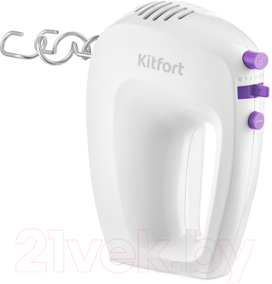 Миксер ручной Kitfort KT-3071-1 (белый/фиолетовый)
