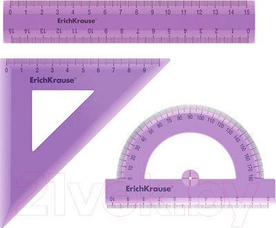 Изображение товара Набор для черчения Erich Krause Standard / 52992 (сиреневый)