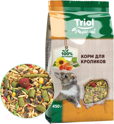 Изображение товара Корм для грызунов Triol Original для кроликов / 40111008 (450г)