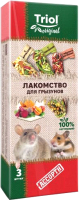 Лакомство для грызунов Triol Original для грызунов ассорти / 40161013 (3шт, 75г) - 