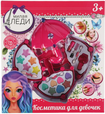 Набор детской декоративной косметики Милая Леди Тени, лак для ногтей / B1615316-R-ML