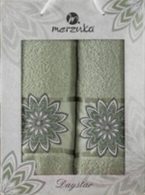Набор полотенец Merzuka 50x90/70х140 / 11292 (в коробке, зеленый)
