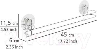 Держатель для полотенца Wenko Static-Loc 21571100