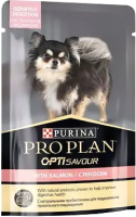 Влажный корм для собак Pro Plan OptiSavour для взрослых собак с чувств. пищеварением лосось (85г) - 