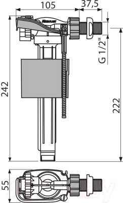 Арматура Alcadrain A160-1/2"