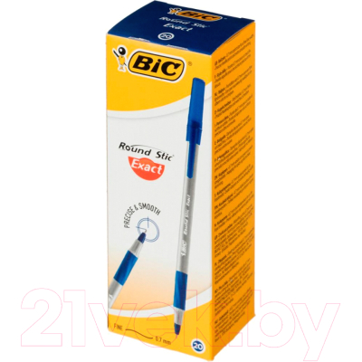 Ручка шариковая Bic Round Stic Exact / 918543 (синий)
