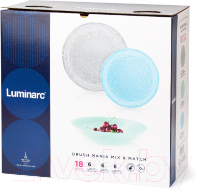 Набор тарелок Luminarc Brush Mania Mix & Mach Q6027