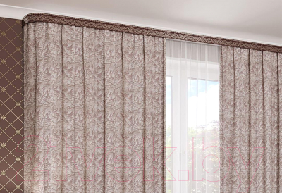 Изображение товара Карниз для штор LEGRAND Прима с поворотами 1.6м / 58 075 623 (темный дуб)