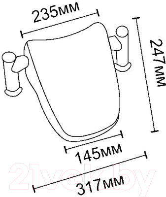 Подголовник для ванны Royal Bath SY-2B-G (серый)