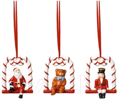Набор новогодних подвесок Villeroy & Boch Nostalgic Ornaments. Рождественские качели / 14-8331-6691