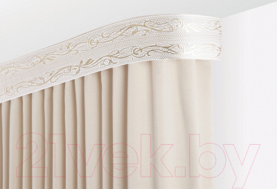 Изображение товара Карниз для штор LEGRAND Элиза с поворотами 3м 3-х рядный / 58 090 127 (айвори)