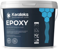 Клей для плитки Kerateks Epoxy (10кг, серый) - 