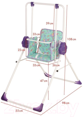 Качели напольные для детей Фея Малыш (фиолетовый)