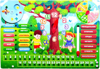 

Развивающая игрушка Paremo, Обучающая доска. Календарь / PE720-173
