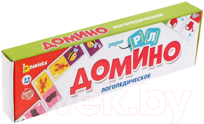 

Развивающая игра Zabiaka, Логопедическое домино. Звуки Р, Л / 6259723