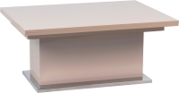 Стол-трансформер Levmar Slide G41 (капучино глянец/опоры сатинированная сталь) - 