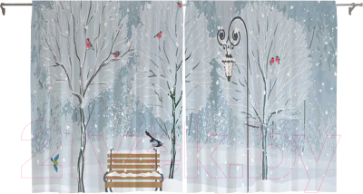 Изображение товара Комплект штор JoyArty Птицы ждут кормильца / p_17624 (145x180)