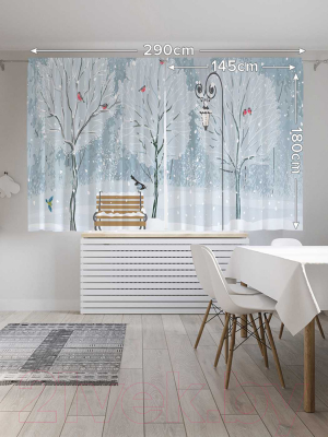 Изображение товара Комплект штор JoyArty Птицы ждут кормильца / p_17624 (145x180)