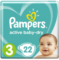 

Подгузники детские Pampers, Active Baby-Dry 3 Midi