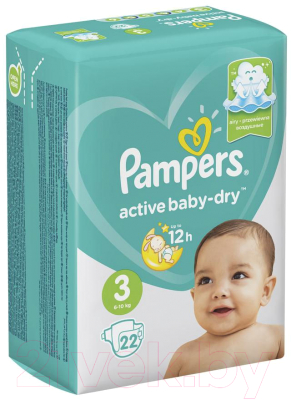 Подгузники детские Pampers Active Baby-Dry 3 Midi (22шт)